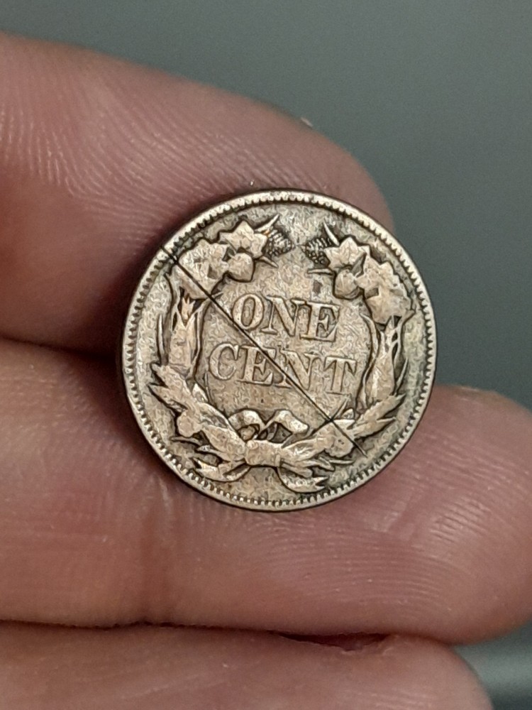 1857 Flying Eagle Cent (Reverse Scratch)