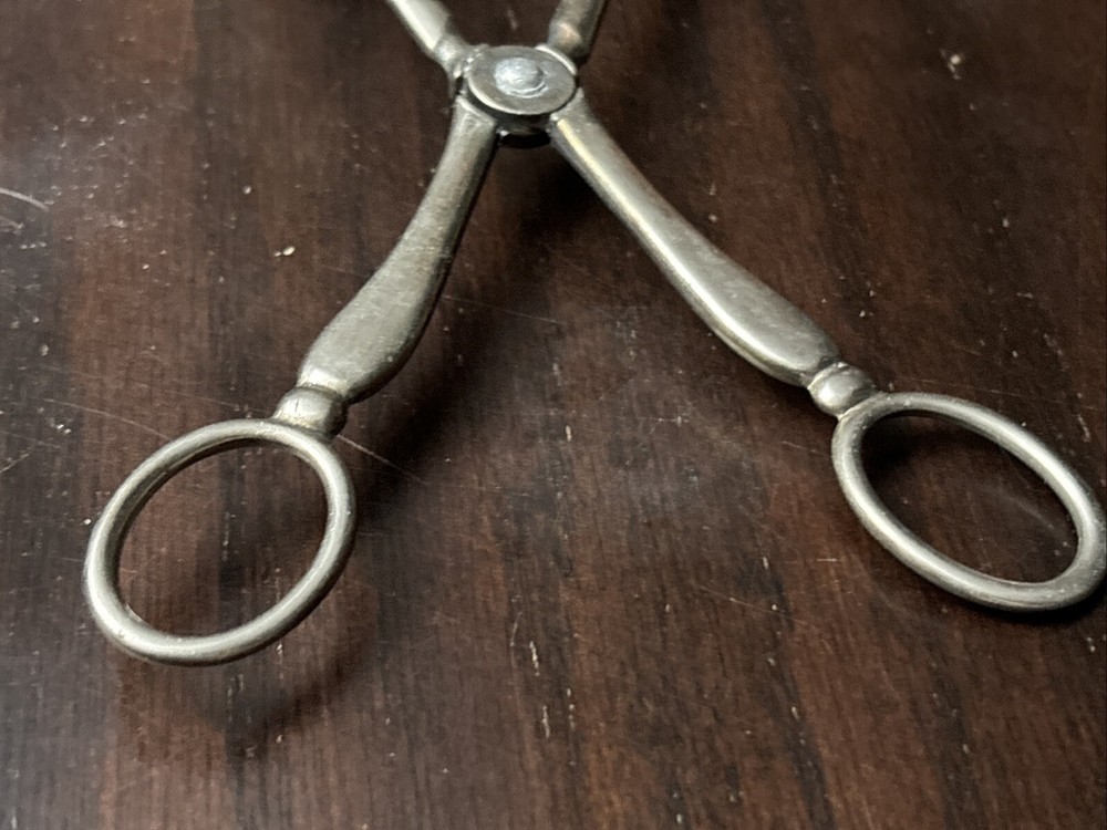 Vintage Silver Plated Leonard All Purpose Tongs Sandwich Italy Needs Polished