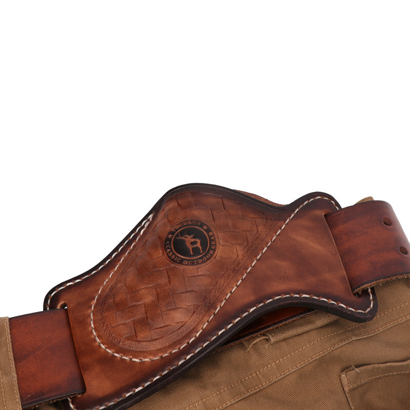 TOURBON Leather Folding/Fixed Knife Sheath EDC Compact Tools Belt Pouch