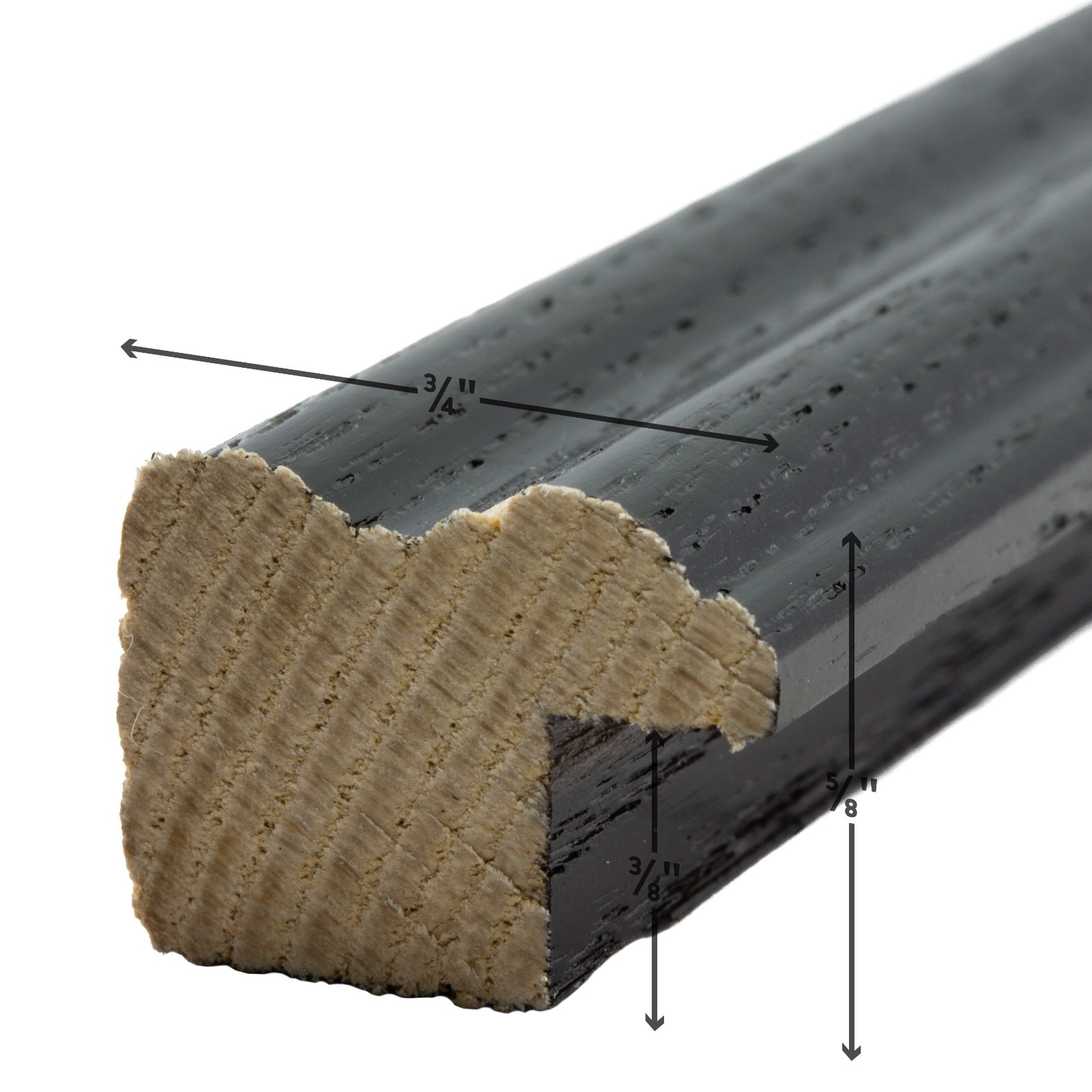 Wiltshire 200, .75" Black Solid Wood Picture Frame, Common Sizes 4x5 - 24x36