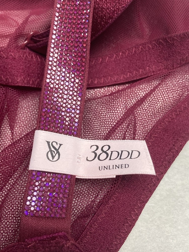 VS Bra Unlined Underwire Sparkle Strap Size 38 DDD