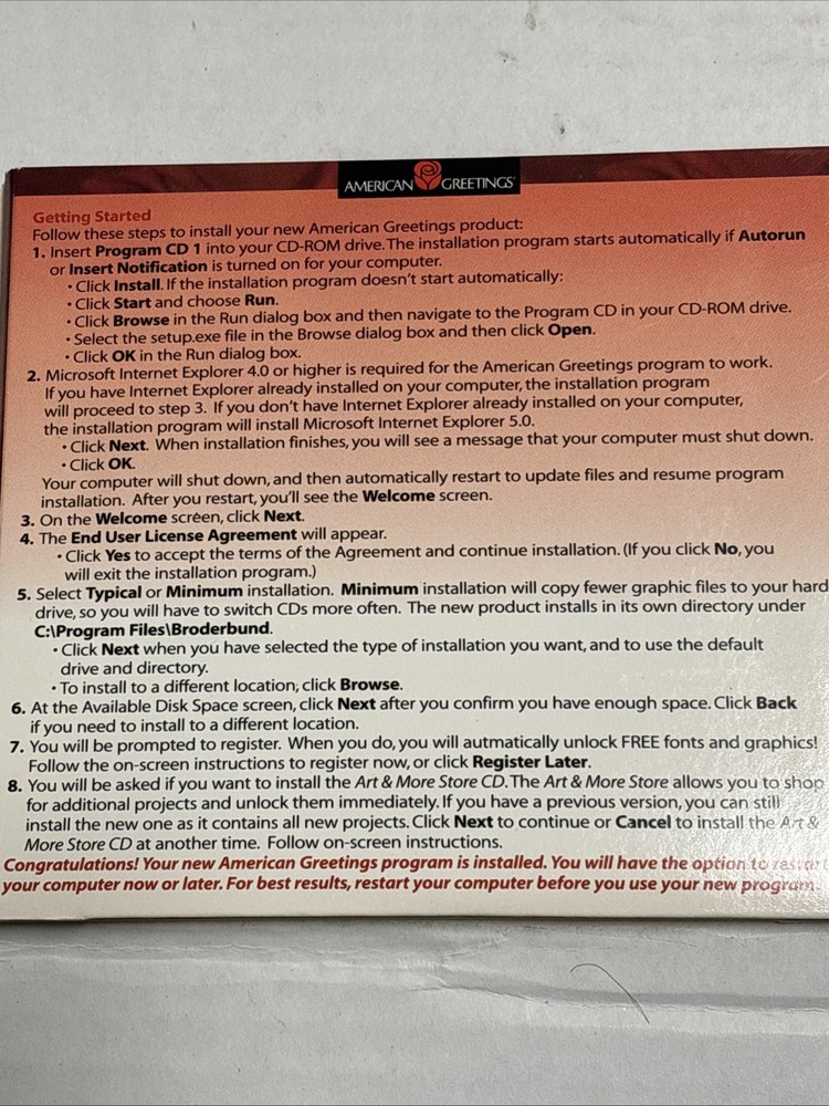 CreataCard 4 Plus PC-CD make print personalized anniversary comedy greeting card