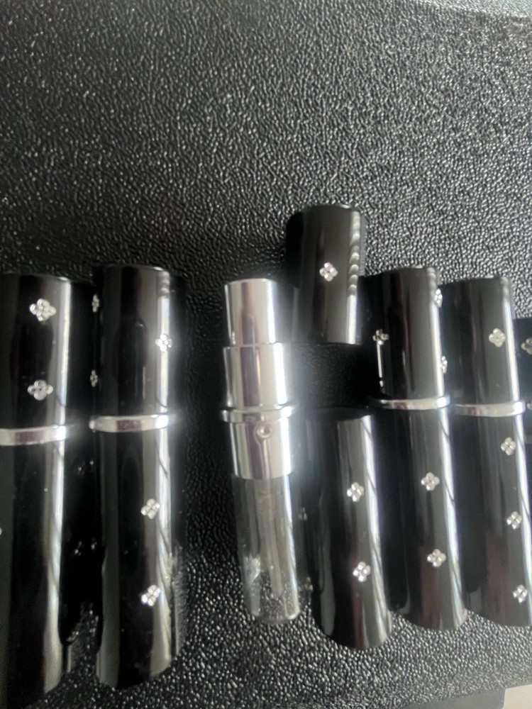 9 pcs Black Portable Refillable Empty Perfume Atomizer Travel Pump Spray 15ml