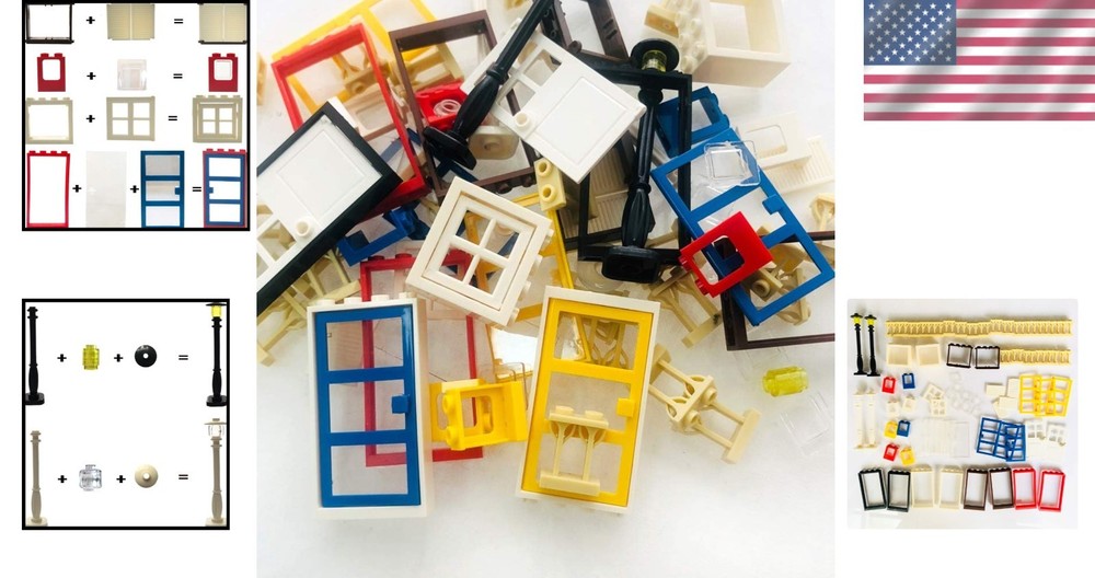Creative 82-Piece Windows & Doors Building Blocks - Compatible with Major Brands