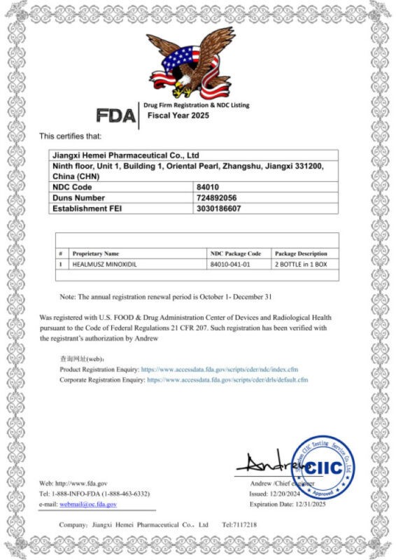 2 Pack Minoxidil 5% Extra Strength Men Hair Regrowth Treatment 2 Month Supply