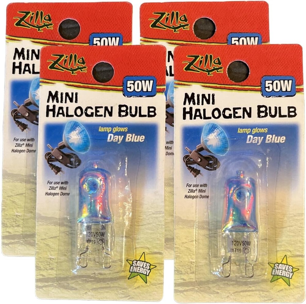 Zilla Mini Halogen Bulb Day Blue, 50 watt (4 Units)