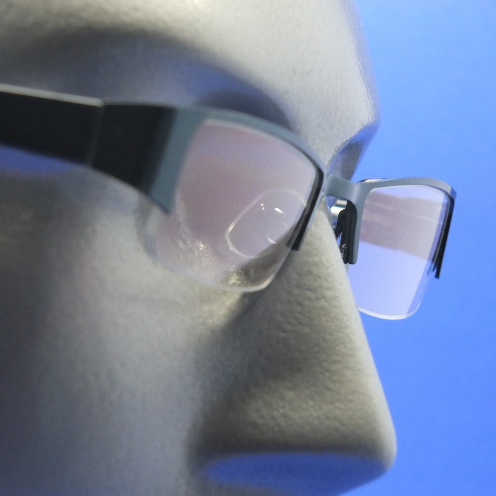 Computer Reading Glasses Deep Blue Tech Frame Bottomless Screen TV Lens +4.00