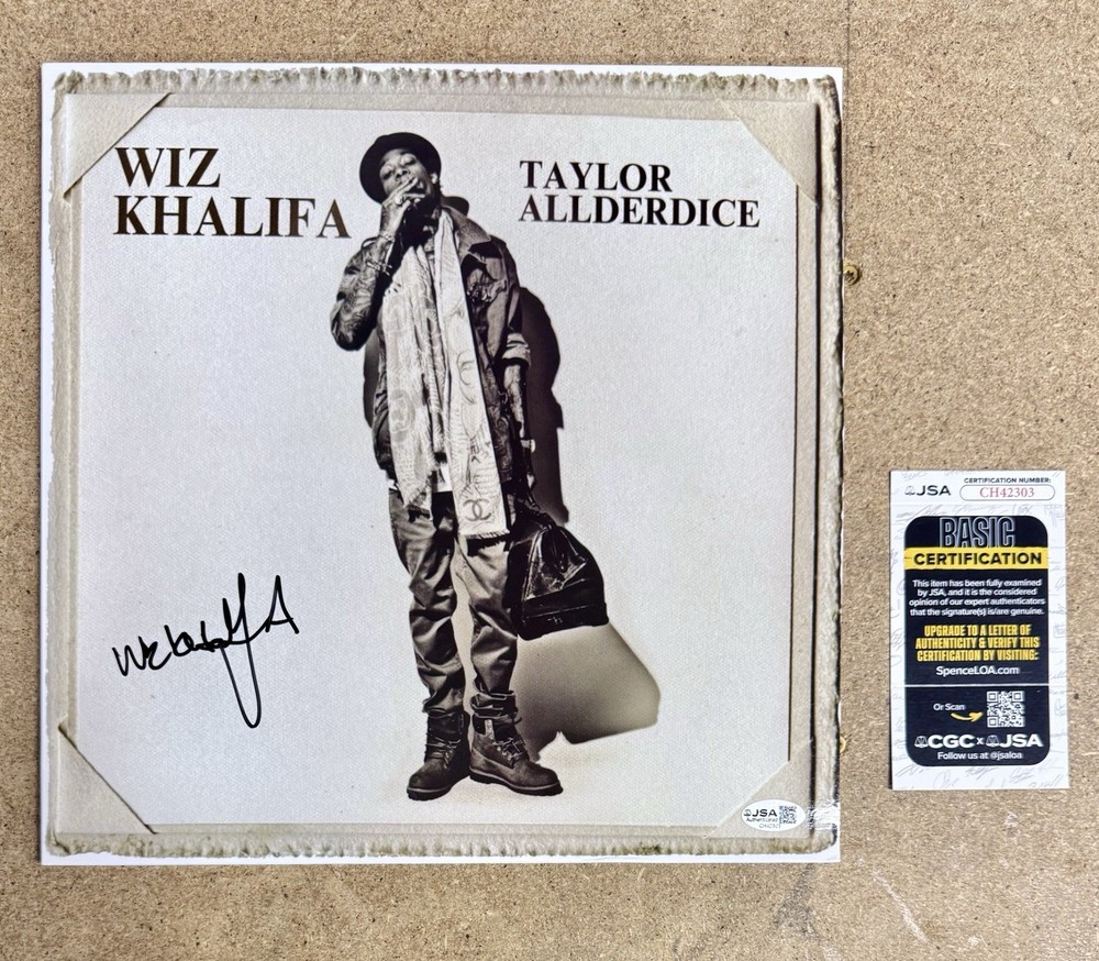 412 Wiz Khalifa Autographed Signed Taylor Allderdice Vinyl With JSA COA