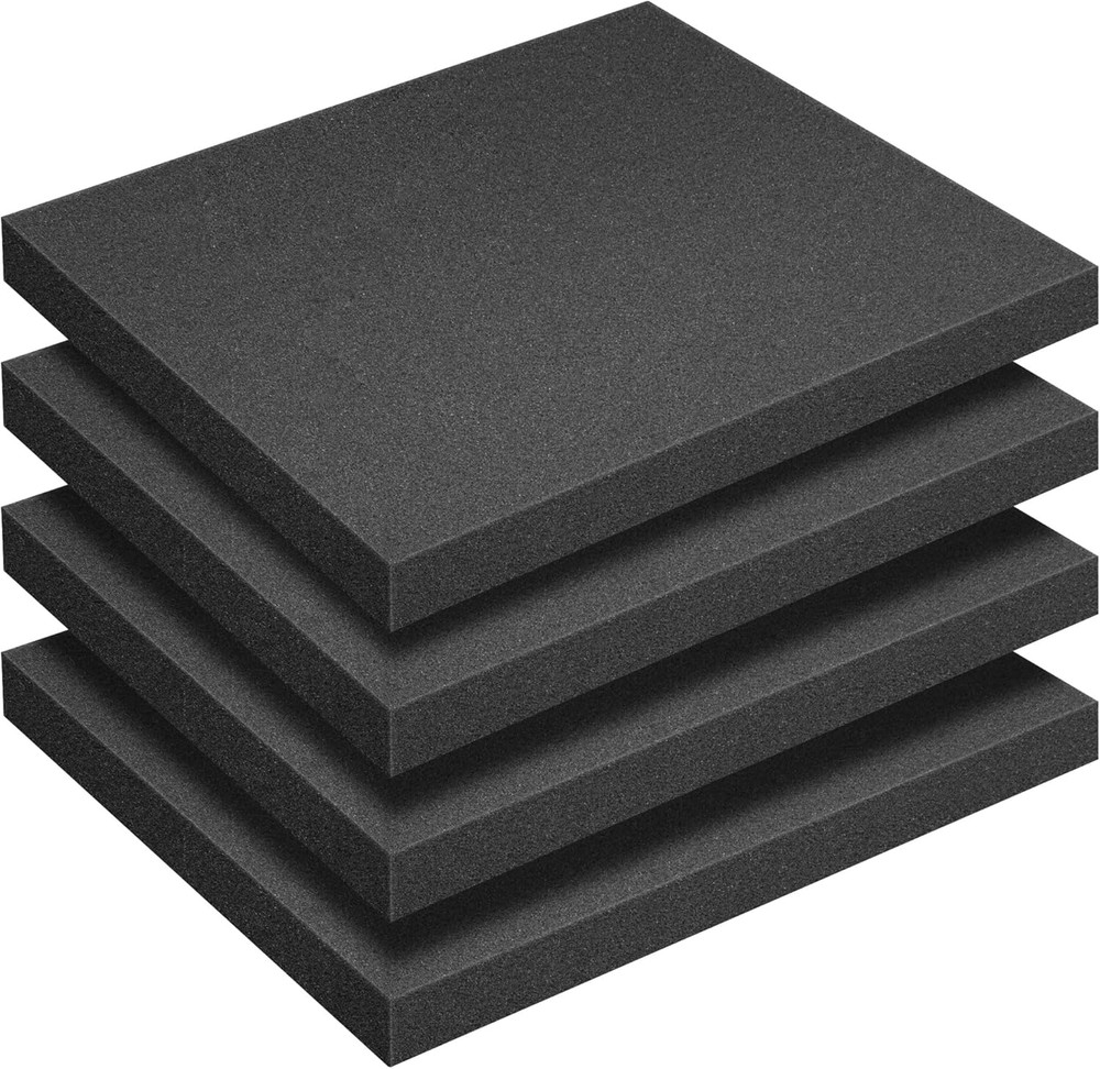 4 Pcs Polyurethane Foam Sheet- 16 X 12 X 1.5 Inch Cuttable Foam Inserts for Case