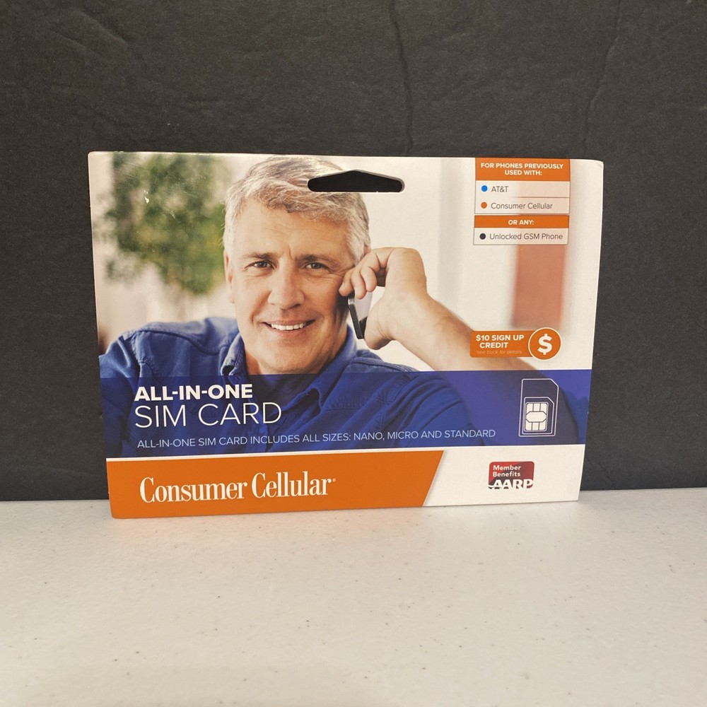 Consumer Cellular All-in-One SIM Card AT&T