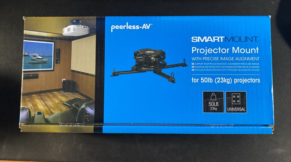Peerless **White** AV PRG UNV Projector Mount with Precise Image Alignment **NEW