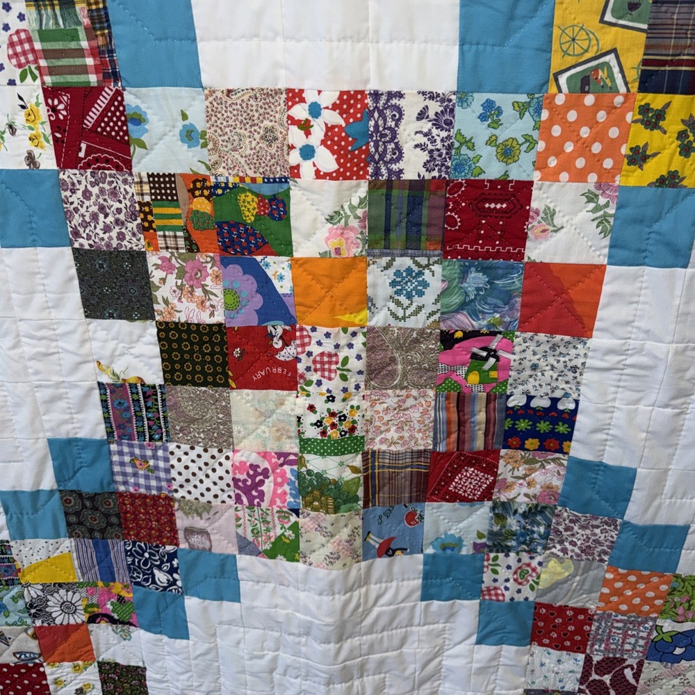 Homemade Quilt 78" x 93" SCRAPPY! Patch Pattern