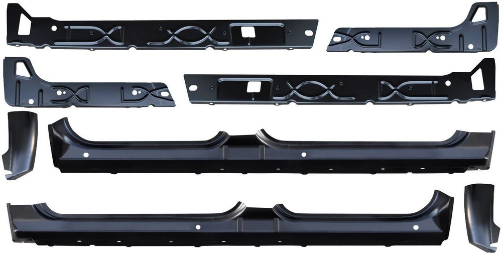 2007-2013 Chevy & Gmc Pickup Complete Rocker Panel Cab Corner KIT For Crew Cab
