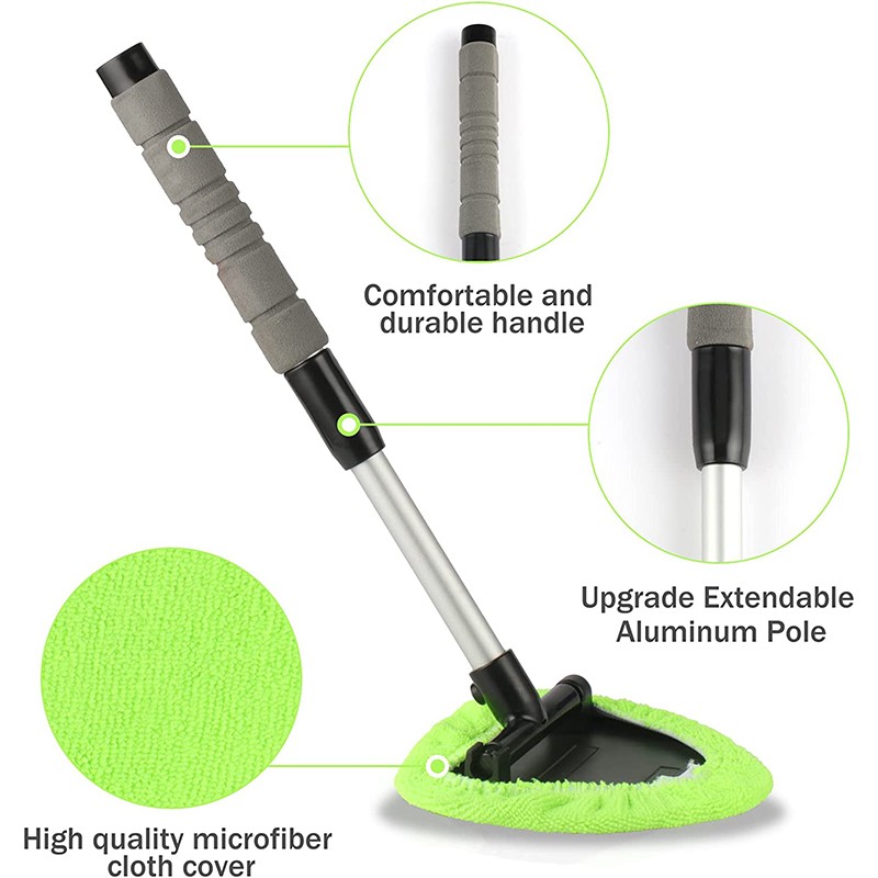 Auto Windshield Cleaning Tool Extendable Car Window Cleaner Brush Glass Wiper