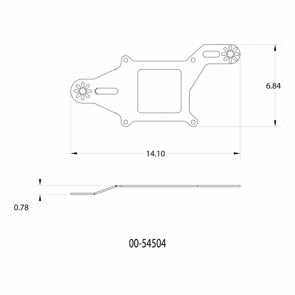 00-54504 4150 Flange 2 Solenoid Bracket Offset & Center
