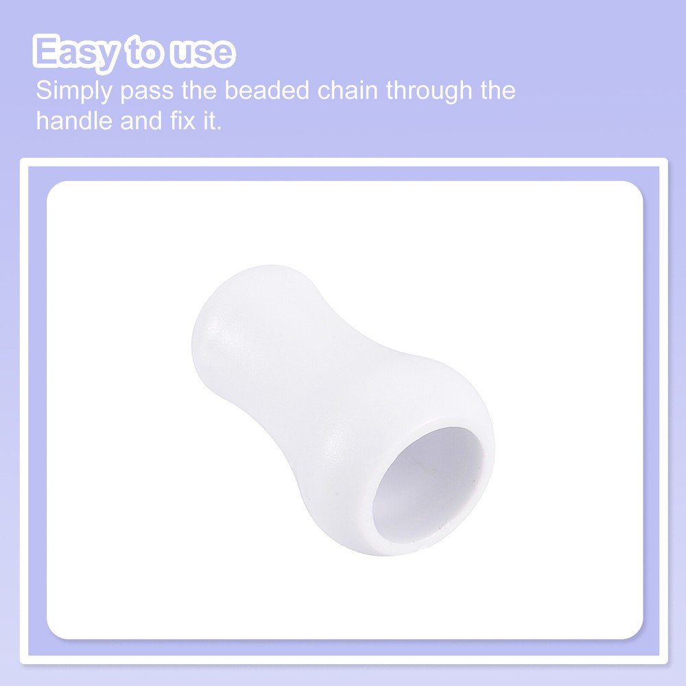 4Pcs Cord Knobs, 25.4mm Window Blind Tassels Plastic Pull Cord, White