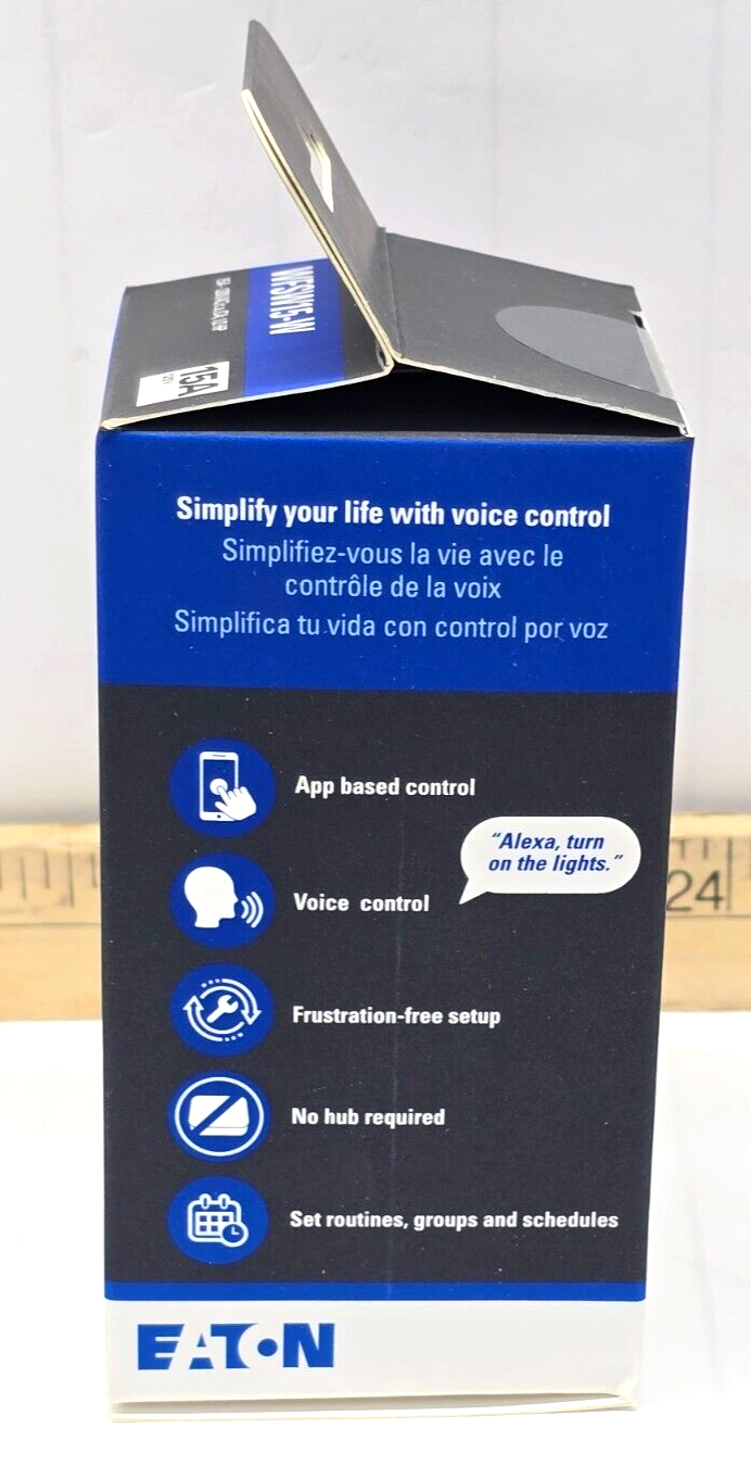 (6) NEW EATON Wi-Fi SMART DECORATOR SWITCHES 1 POLE/3-WAY WHITE WFSW15-W-SP-L