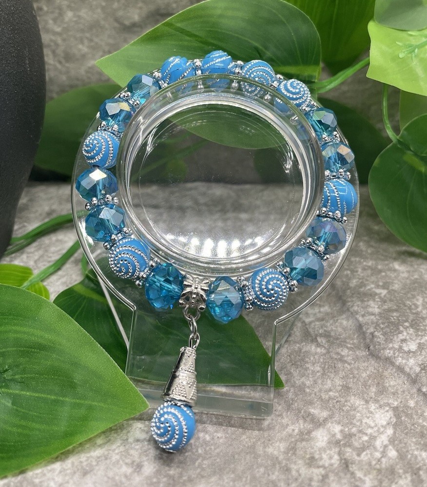 1 PC Handmade Boho Beaded Stackable 6.5” Plus Stretch Bracelet New Charm B1546