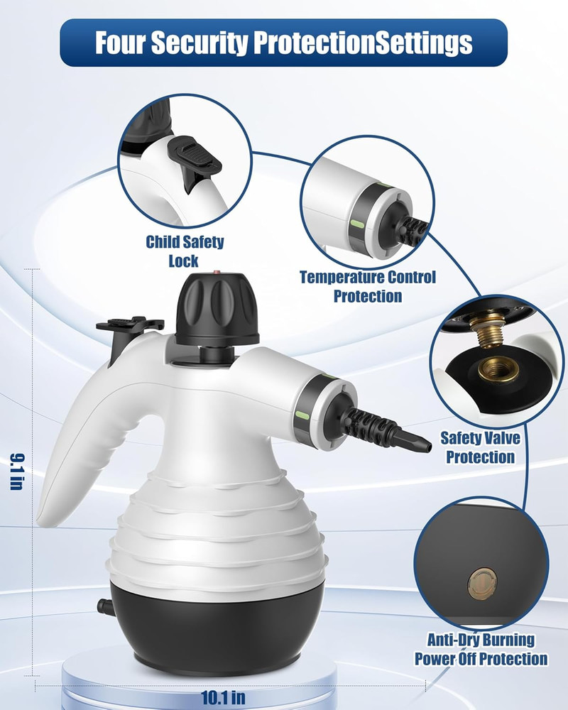 Steam Cleaner Multi-Surface 11pcs Accessories White