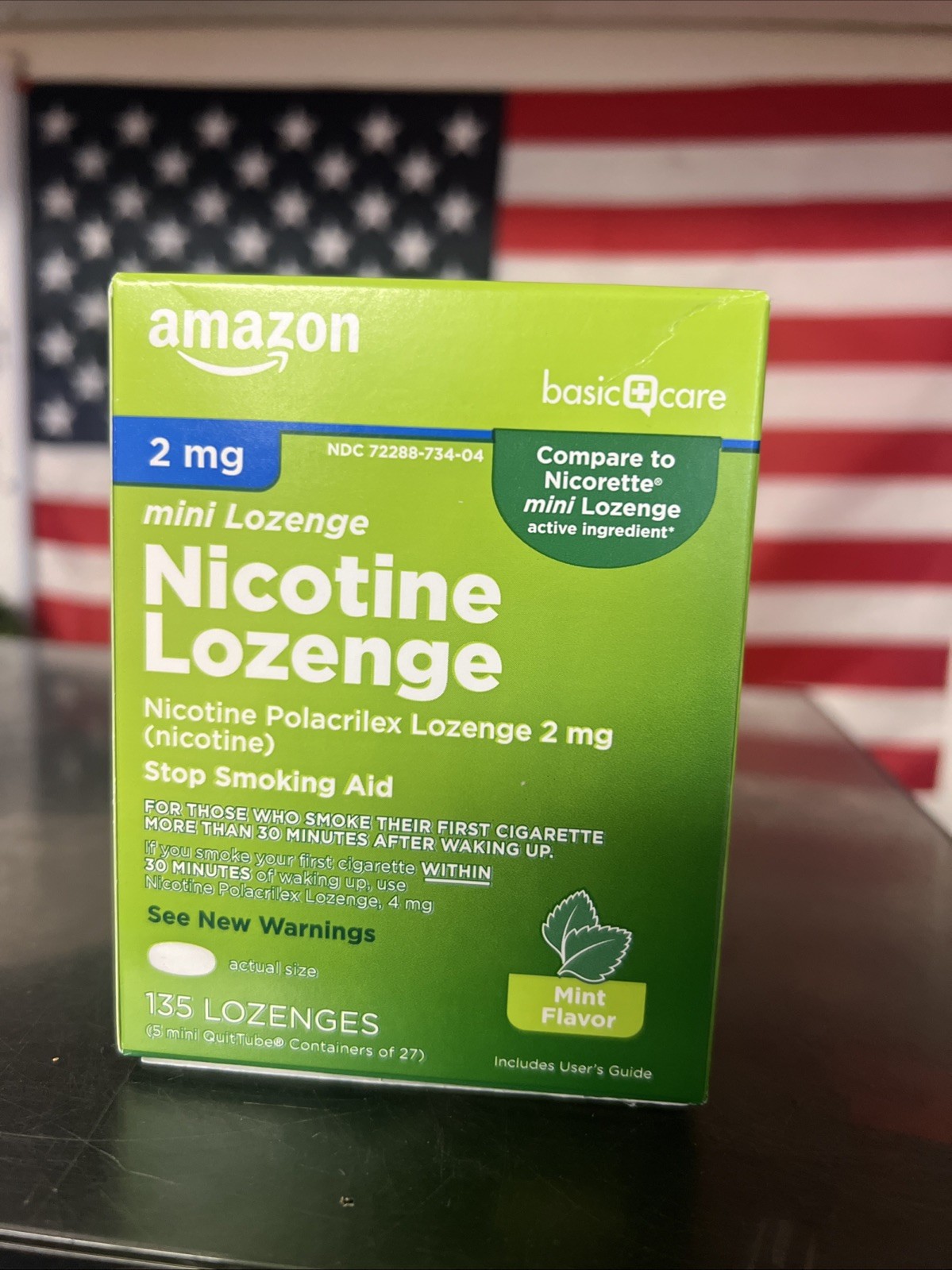 Amazon Basic Care Nicotine Polacrilex Mini Lozenge 2 mg 135 Lozenges Exp3/27