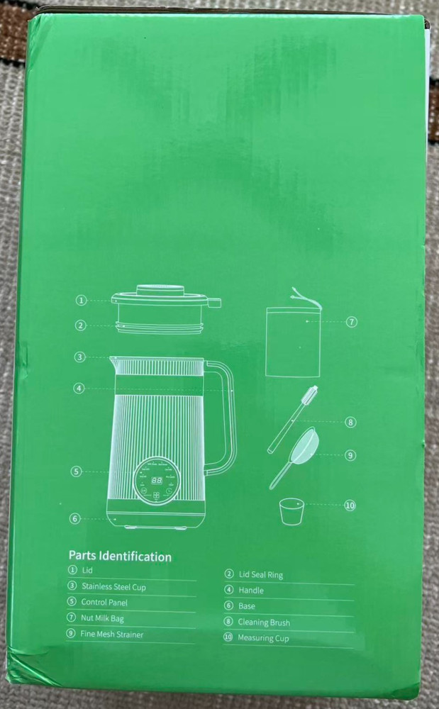 Multifunctional 8 in 1 Nut Milk Maker Blender 32oz Automatic Soy Machine, Black