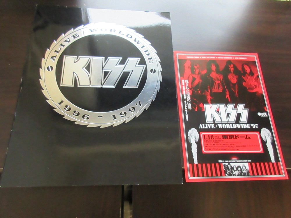 KISS Alive Worldwide 1997 Japan Tour Book Concert Program w Ticket Promo Flyer