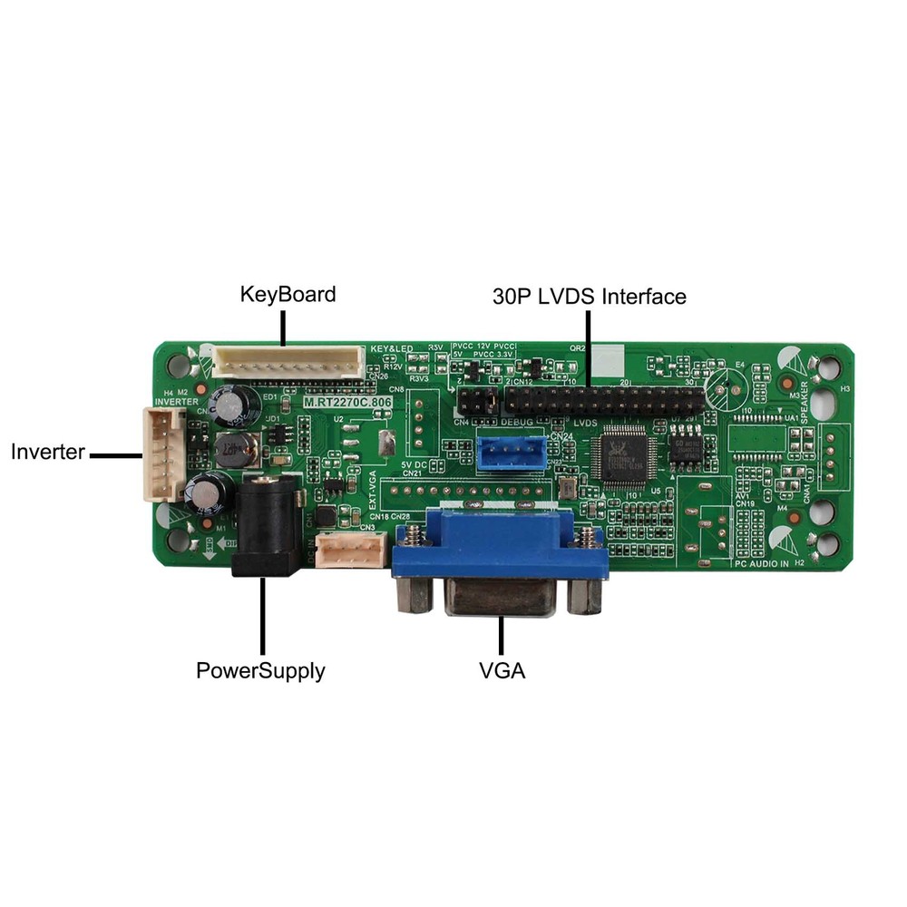 VGA LCD Controller Board For 15inch 1024x768 G150XTN06.1 LCD Screen