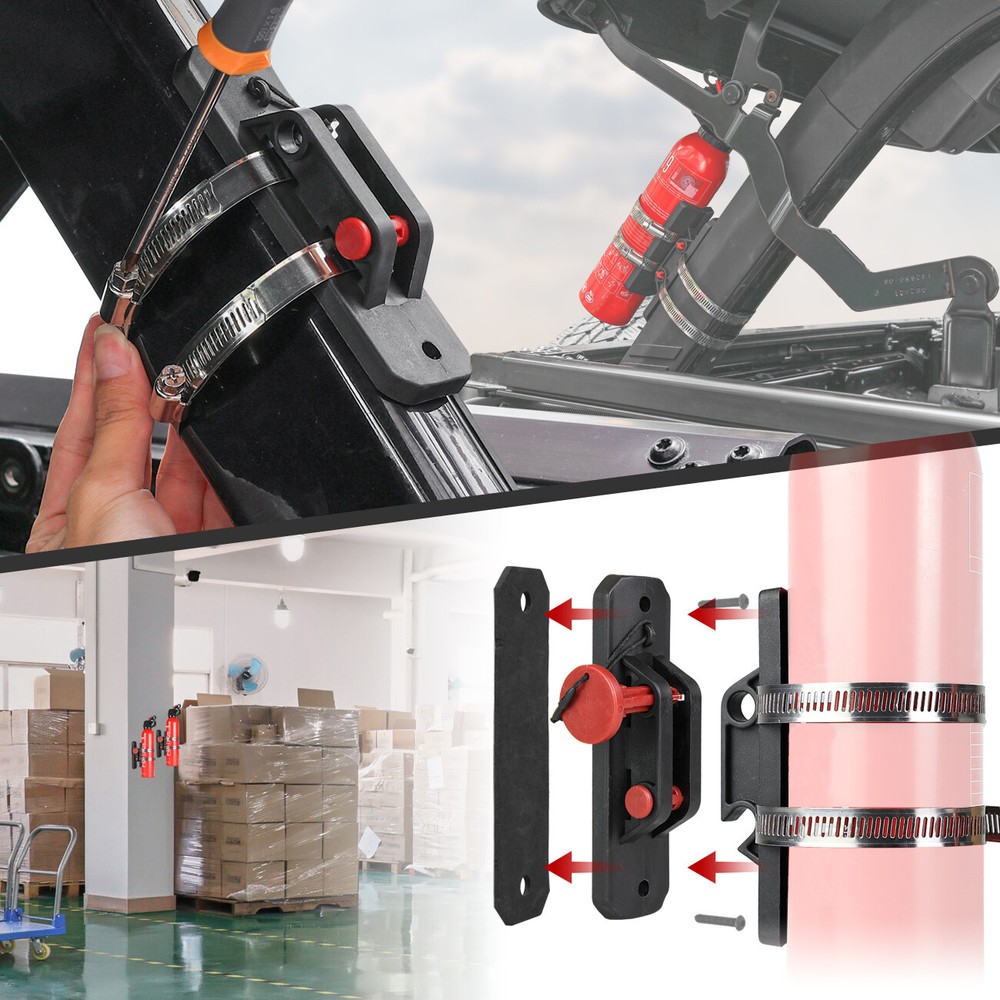 UTV Car Fire Extinguisher Holder Mount Bracket Adjustable Compatible with RZR