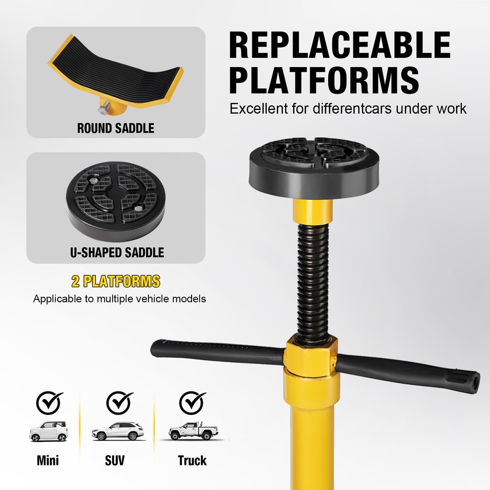 YELLOW JACKET Underhoist Support Stand 3/4 Ton Capacity ton normal