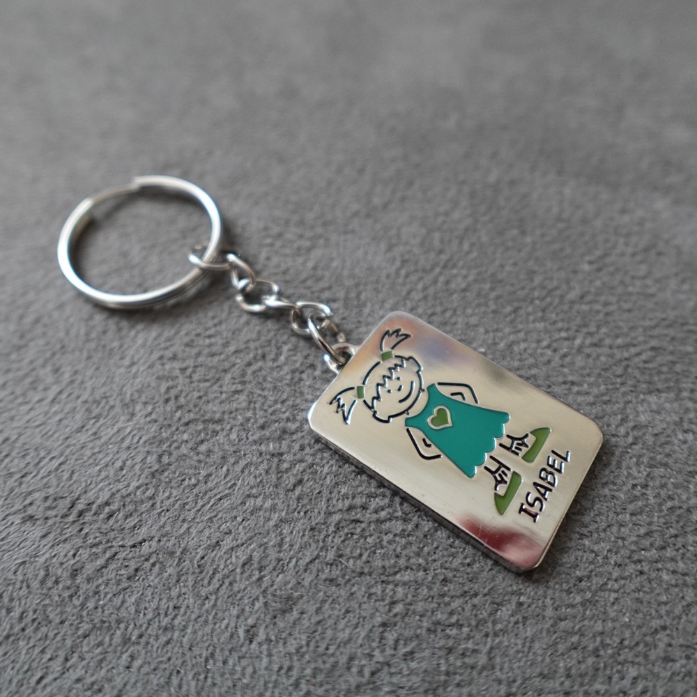 Isabel Keychain Zipper Pull Color Personalized Name Kidcore
