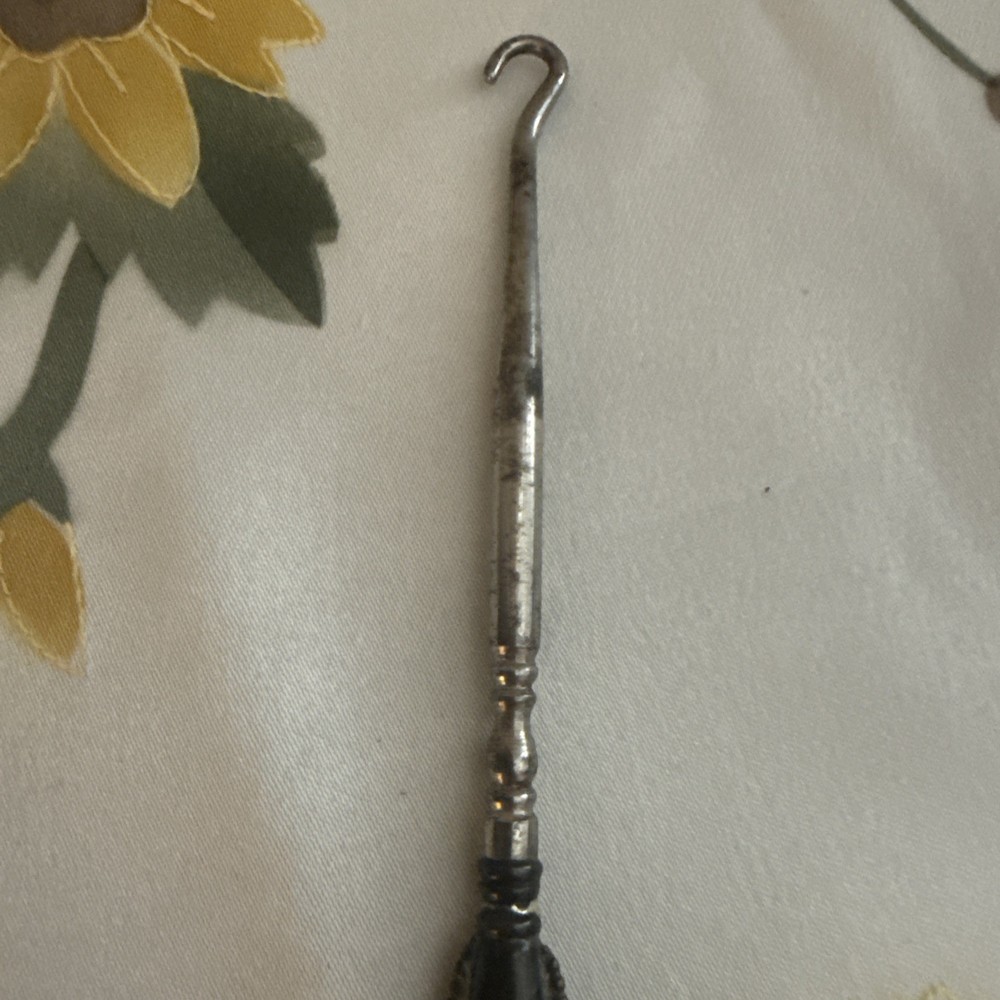 Vintage 6.75” Sterling Button Hook