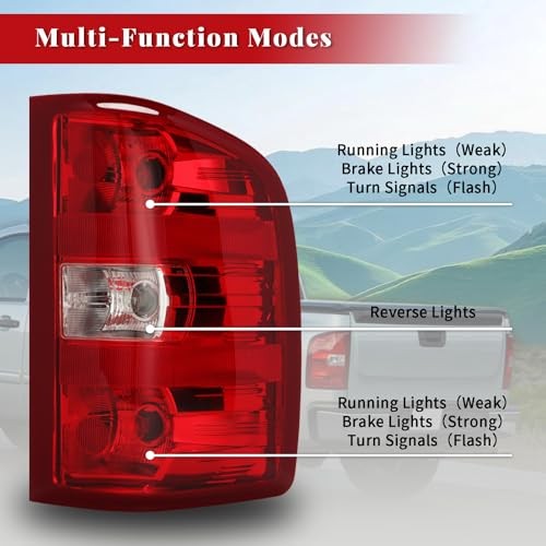 Tail Light Assembly Compatible with Chevy Silverado Driver Side