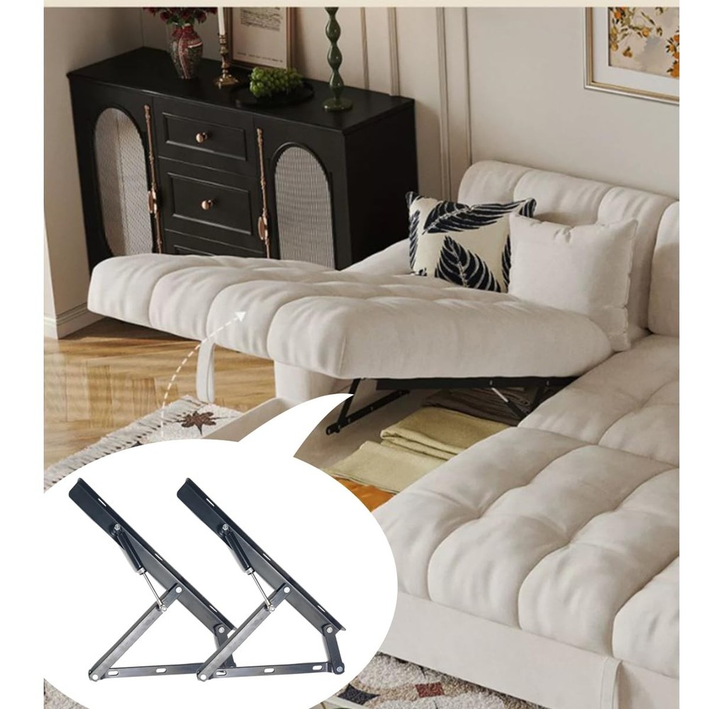 Storage Ottoman Hardware,Hydraulic Hinge,Scissors Hinge Black -L