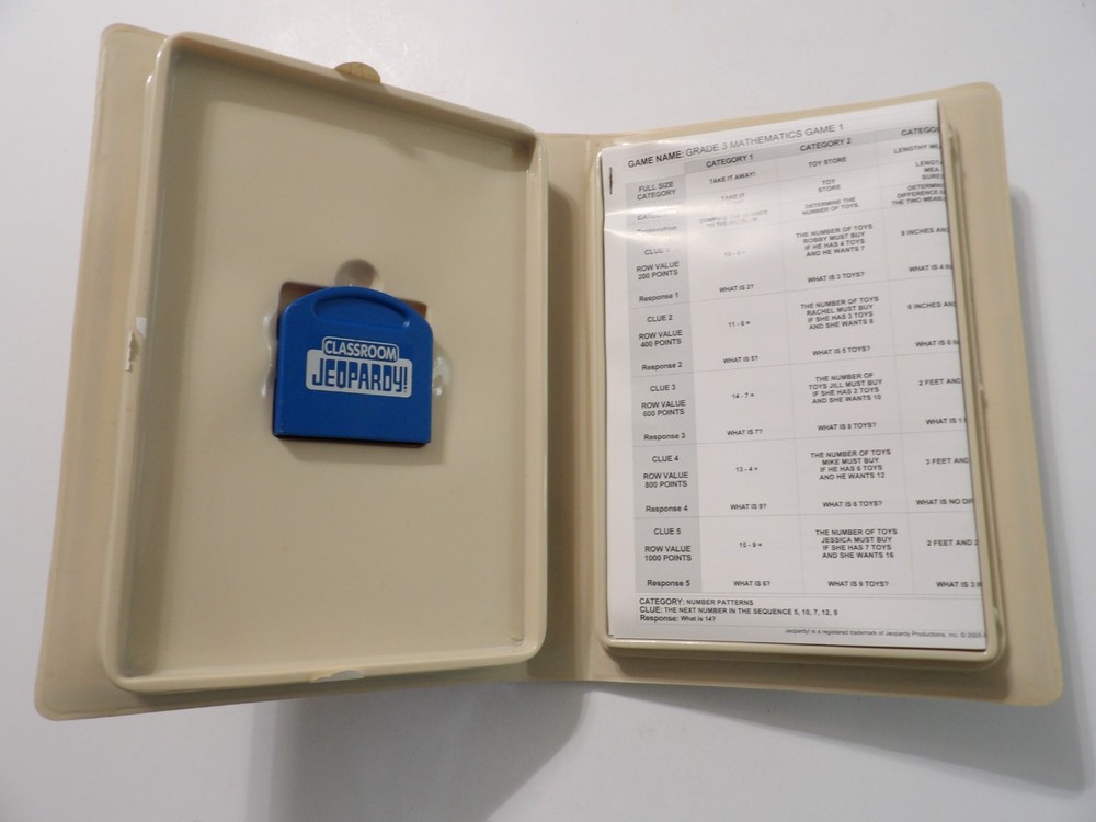 Classroom Jeopardy 3rd Grade Math Game Cartridge