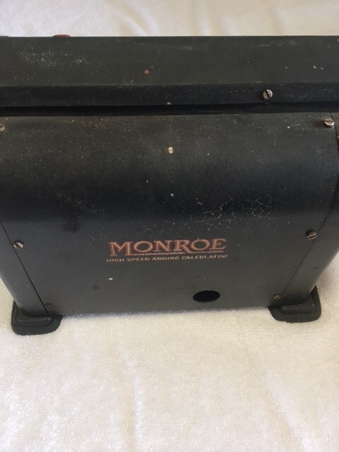 Vintage Monroe Calculator Adding Machine. Power cord is missing.