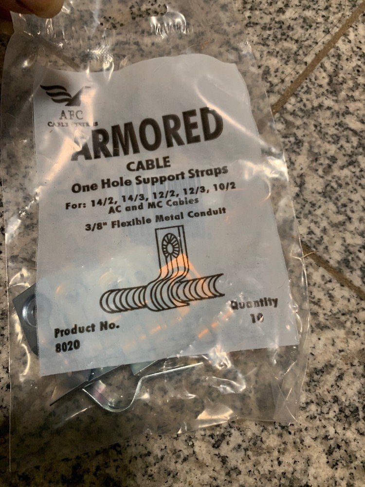 10PACK - Armored Cable Support Straps