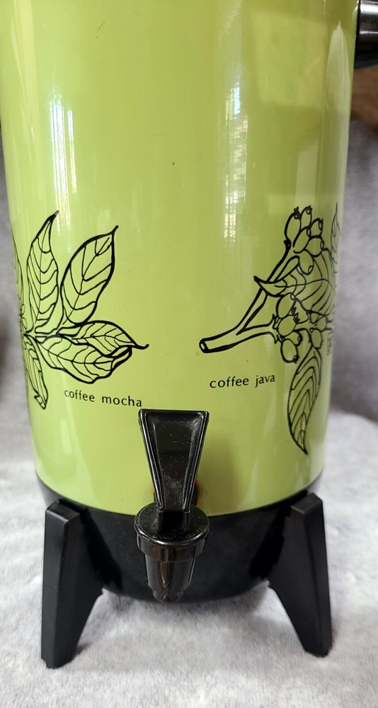 Mirro-Matic 22 Cup Coffee Mocha Java Green Electric Percolator Model M-9294-47