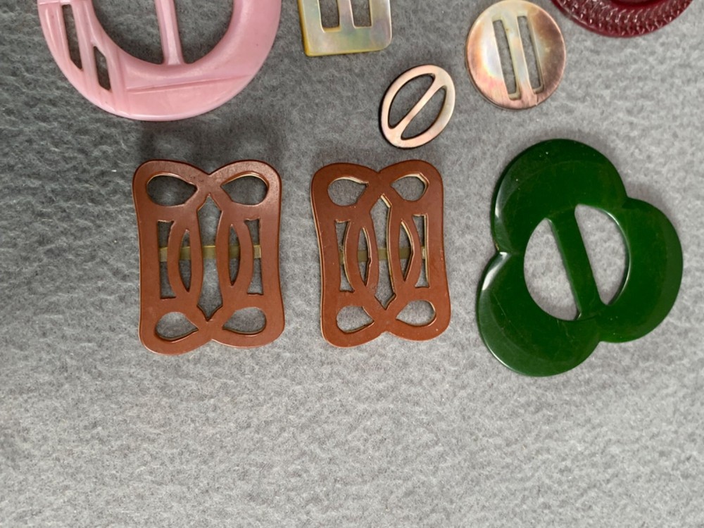 Vintage Assorted Plastic Belt Buckles