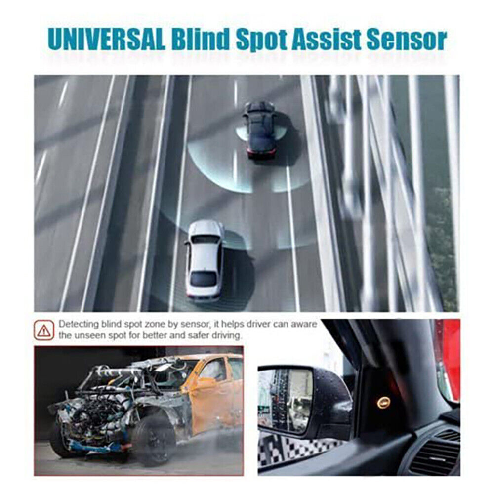 New Universal Blind Spot Sensor Warning System Radar Monitoring Detection Set