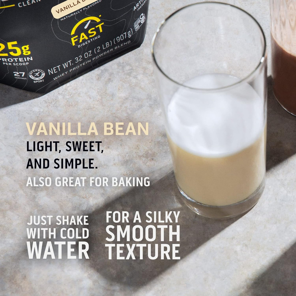 100% Whey Protein Powder - Post Workout Whey Protein Isolate, Zero Artificial Fl