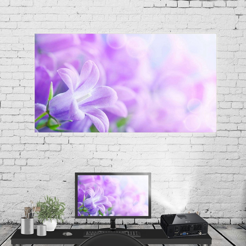 120 Projector Screen Pull Down Indoor Outdoor Cinema HD Projection BEA