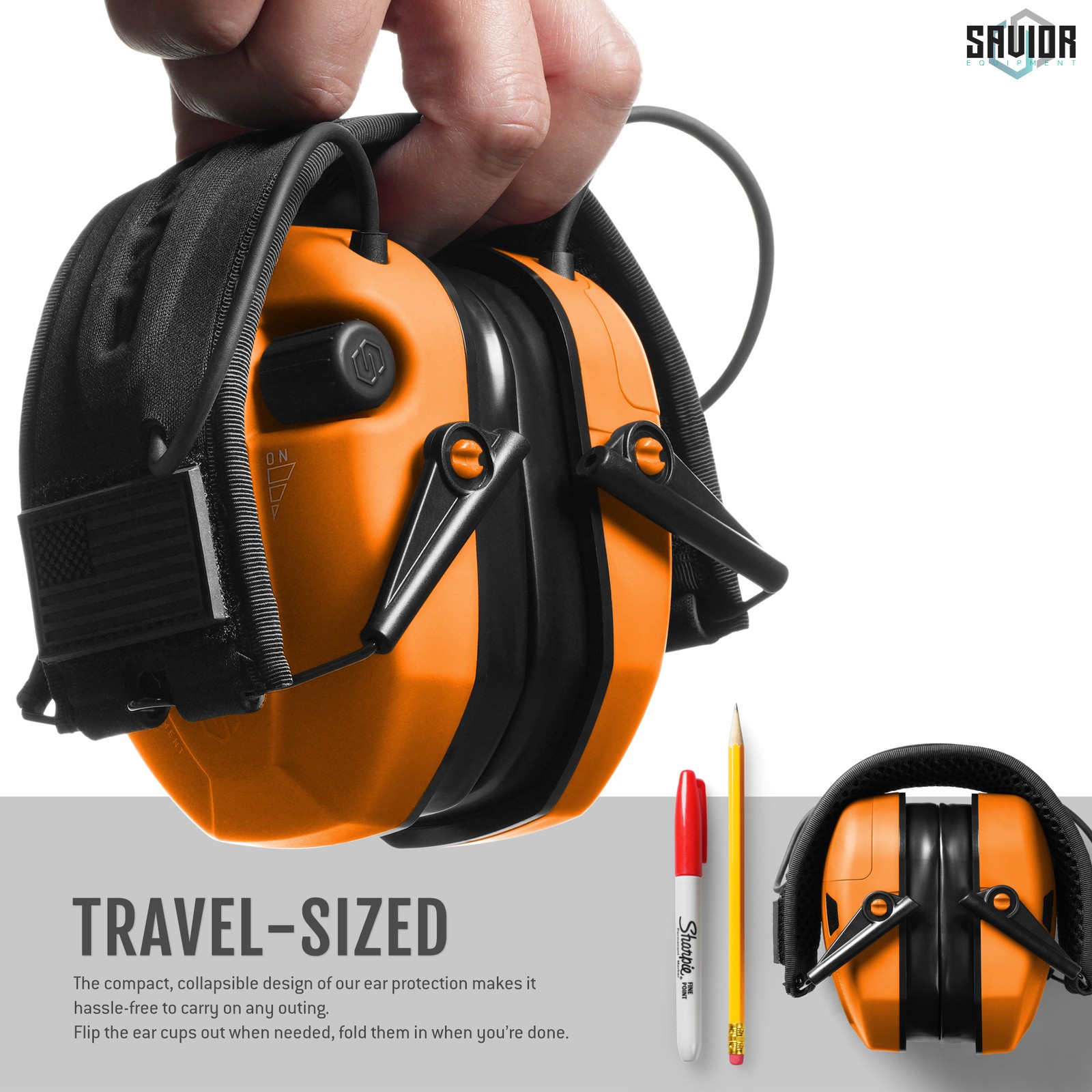 Savior Apollo Electronic Shooting Ear Muff Protection Range Gear Noise Reduction