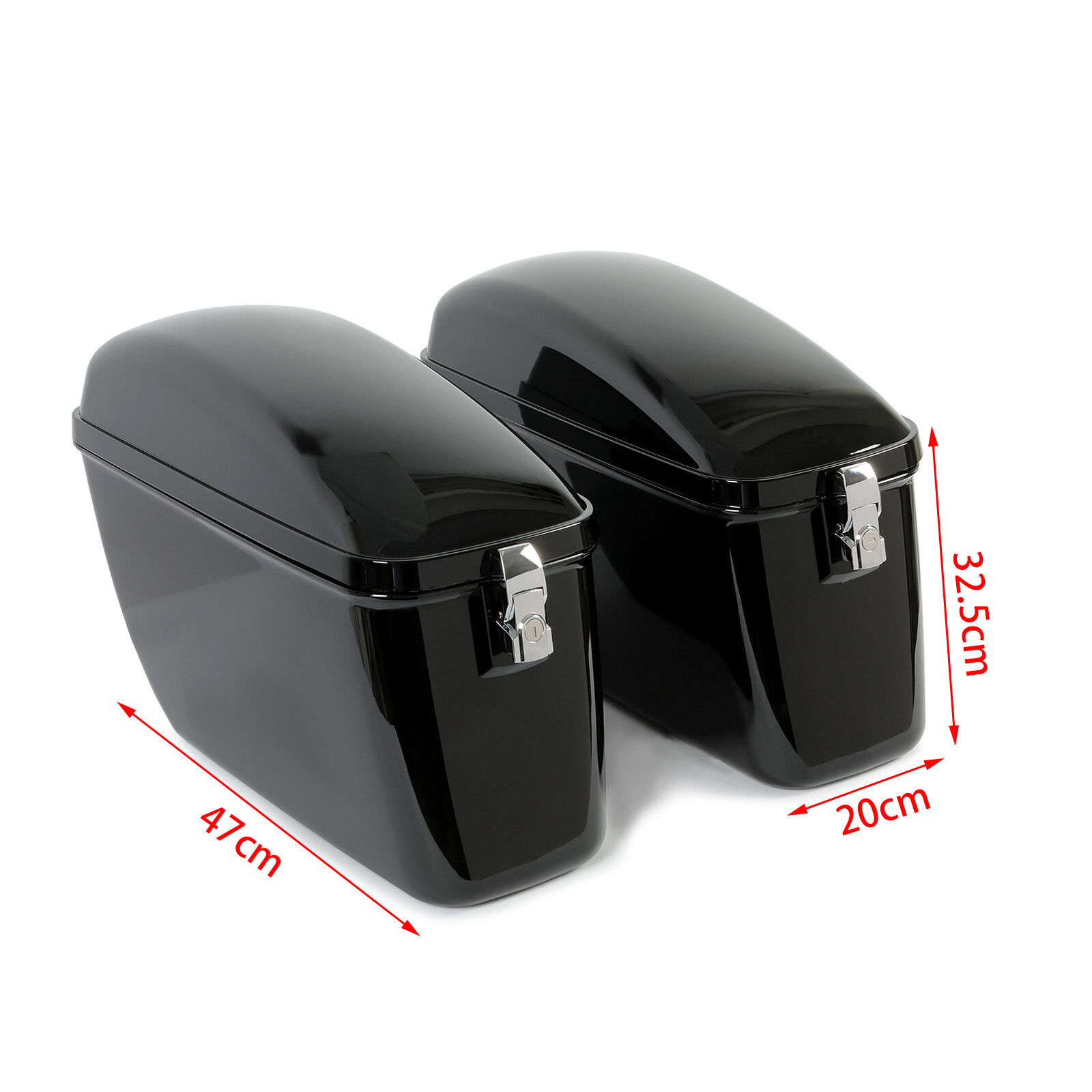 Motorcycle Panniers Hard Side Saddle Bag Saddlebag For Harley Honda Shadow