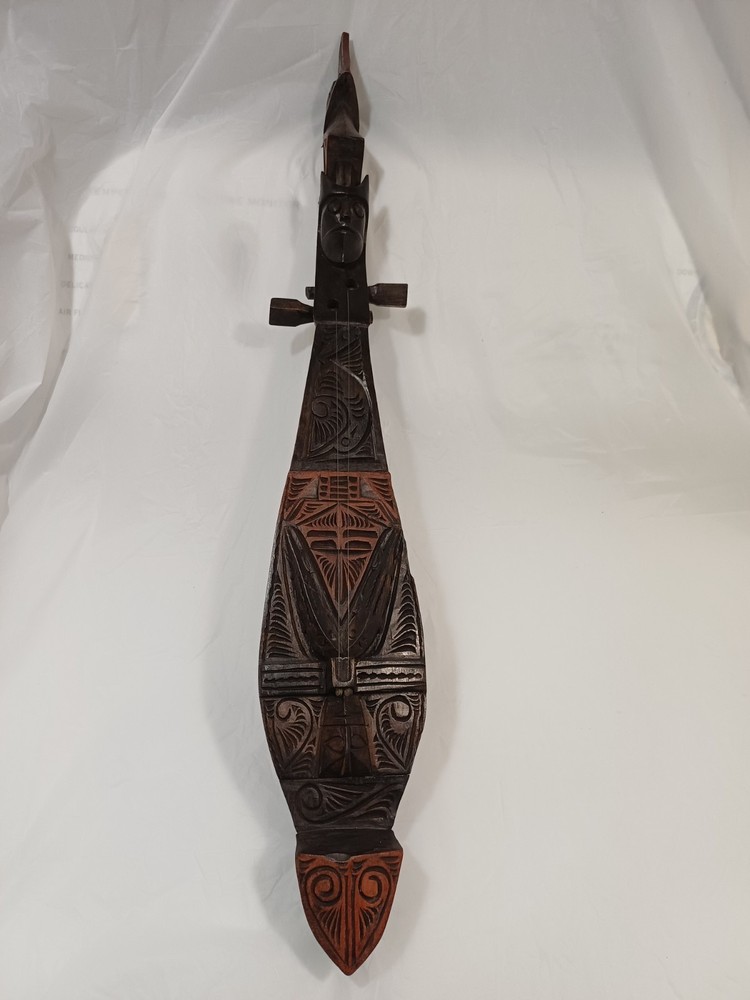 Hasapi Lute wood 2 string musical instrument from Sumatra