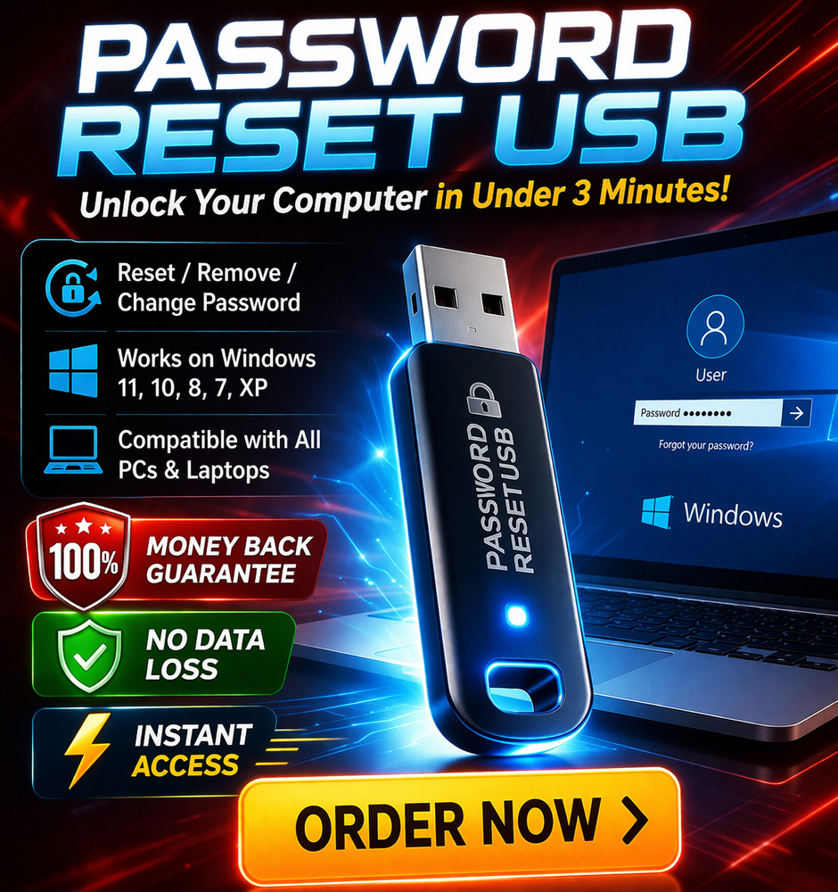 2026 Windows Password 3 min Reset USB