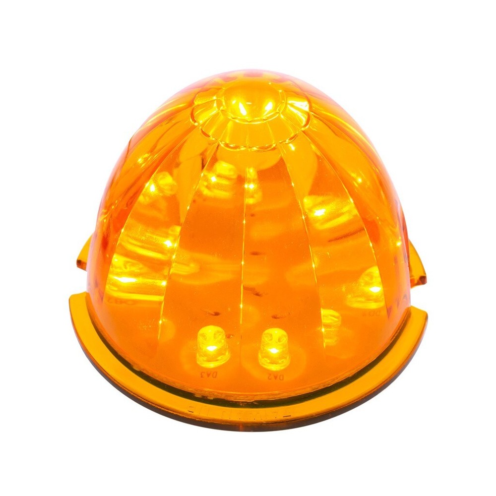 Front Air Cleaner Brackets with 12 Amber LED Dual Function Watermelon Lights