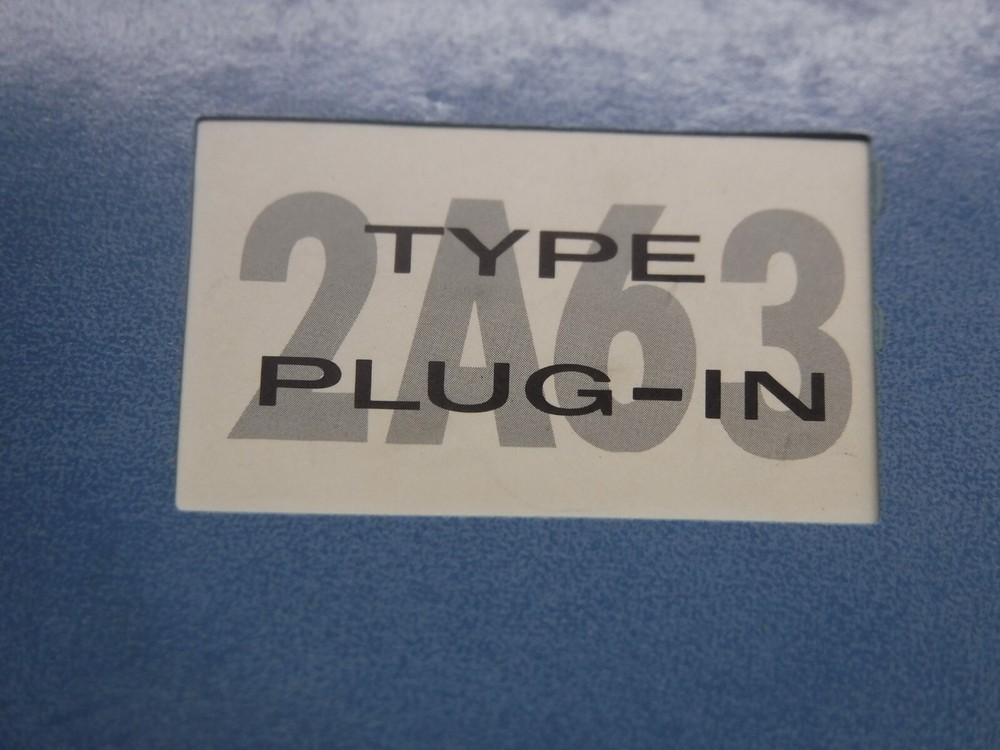 Tektronix 2A63 Type Plug-In Manual 070-266
