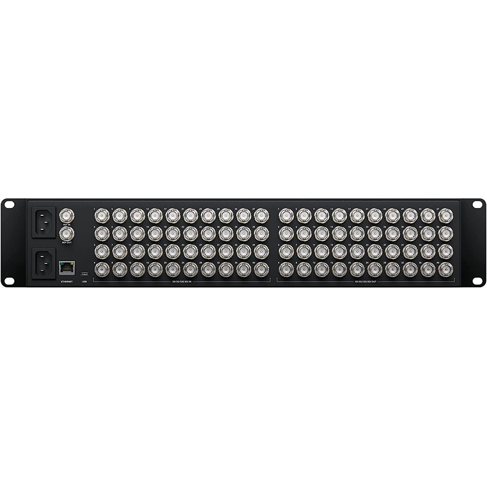 Blackmagic Design Videohub 40x40 12G Zero-Latency Video Router Bundle