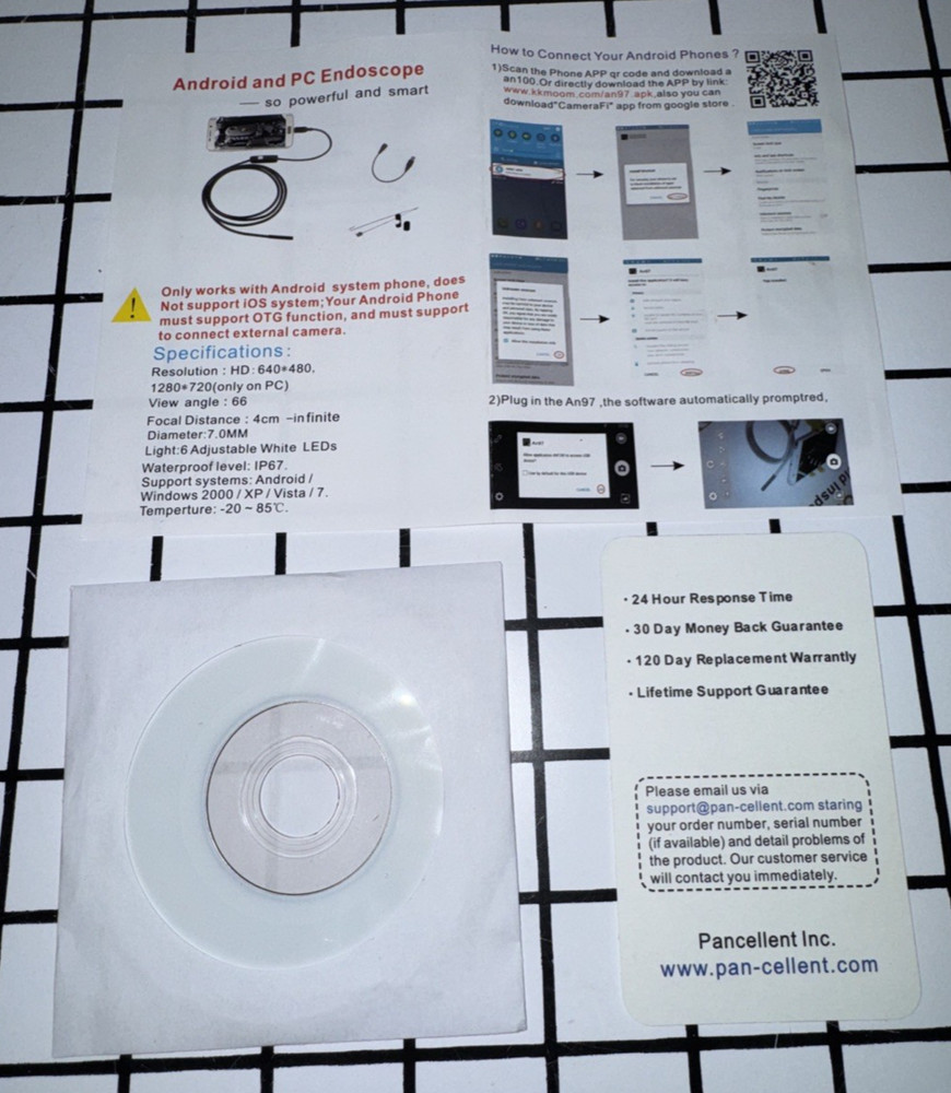 Borescope For Android - Pancellent Intelligent Visual Industrial Endoscope.