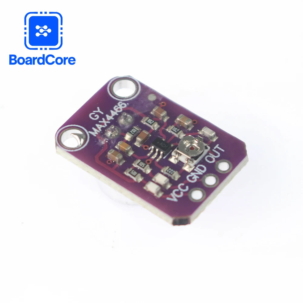MAX4466 Electret Microphone Amplifier Module Adjustable Gain Board DC 2.4-5V